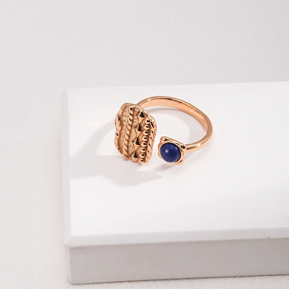 Vintage Gold Lapis Lazuli Cocktail Ring