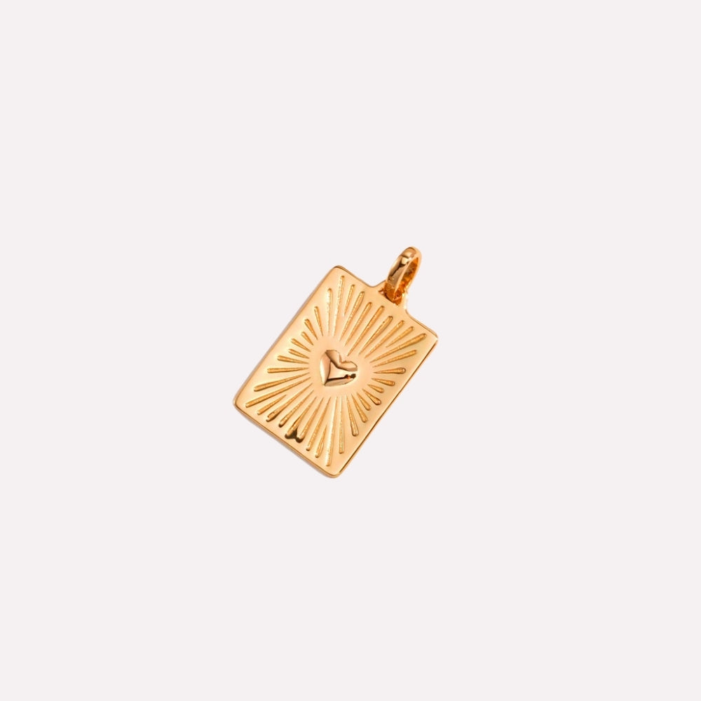 Vintage Gold Heart Pendant Necklace