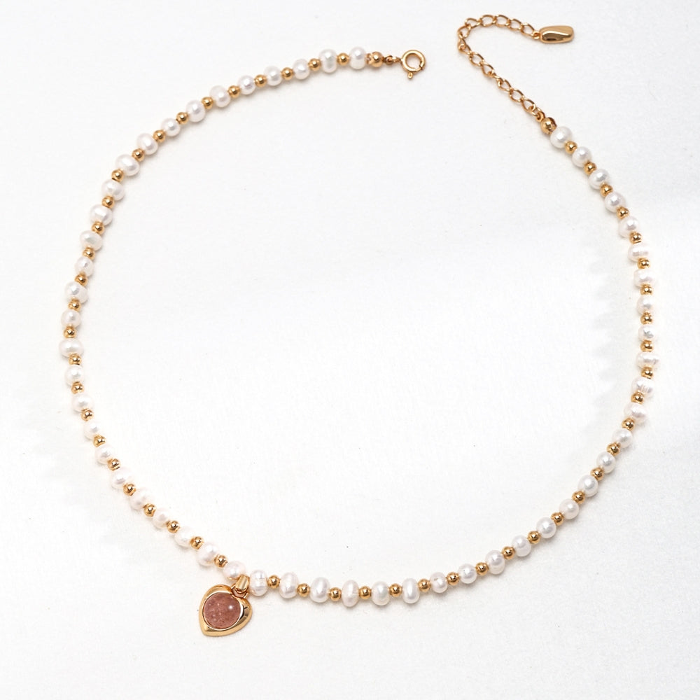 Golden Strawberry Pearl Pendant