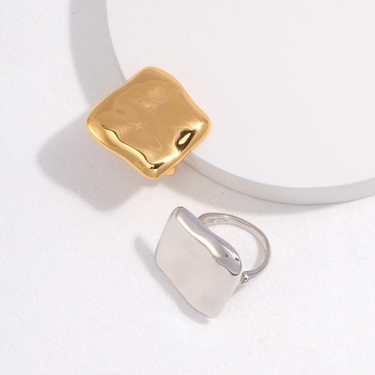 Gold cube ring