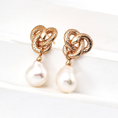 Serpent Pearl Earrings