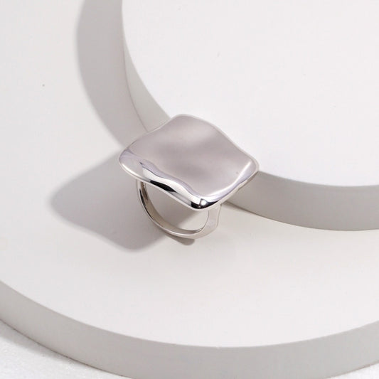 Platinum cube ring