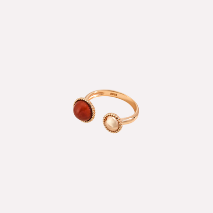 Vintage Gold Ring with Red Stone