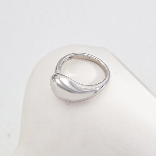 Vintage Platinum-Finish Dome Ring
