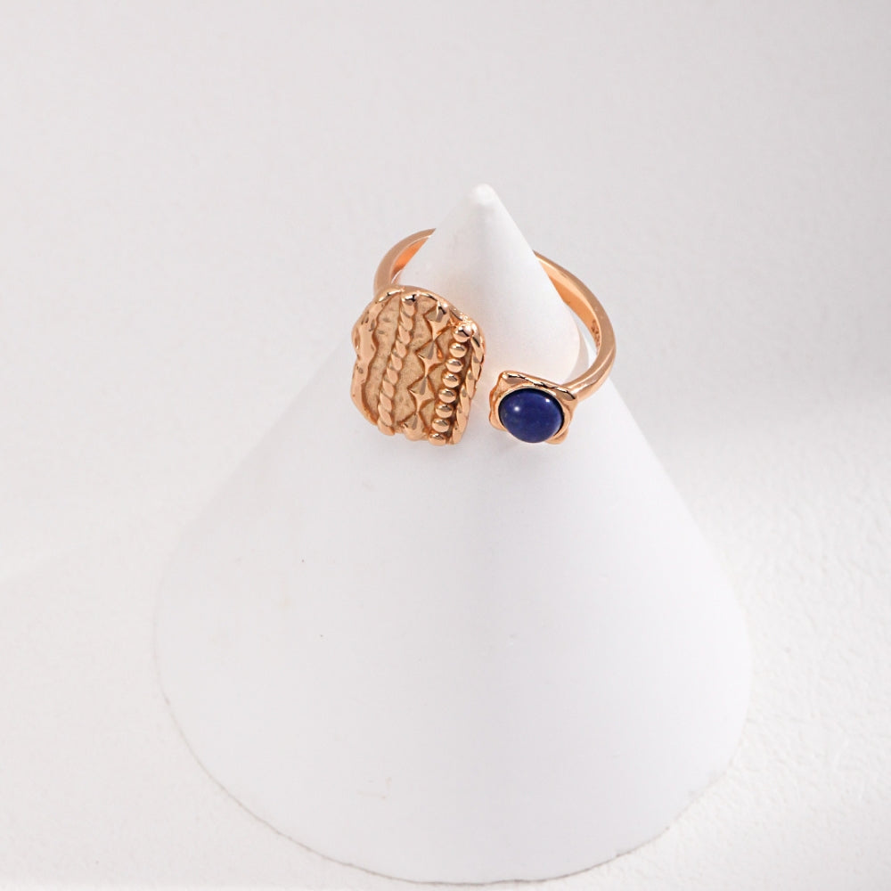 Vintage Gold Lapis Lazuli Cocktail Ring