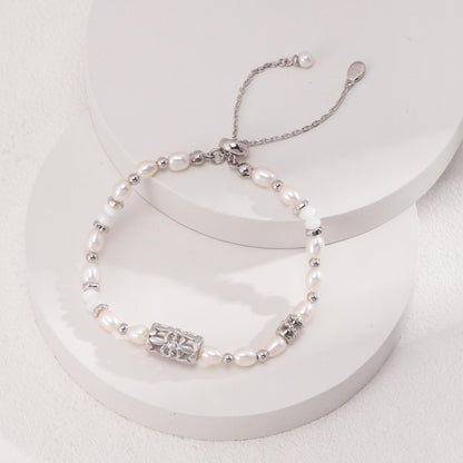 Vintage Pearl Gold-White Bracelet