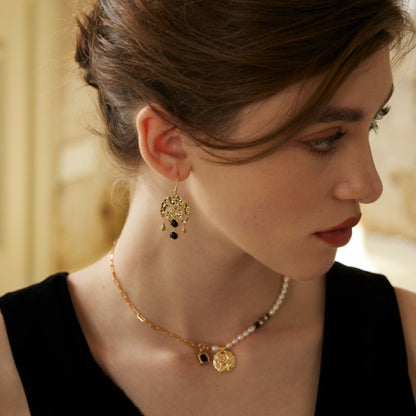 Noir Emblem Earrings