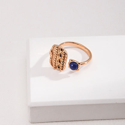Vintage Gold Lapis Lazuli Cocktail Ring