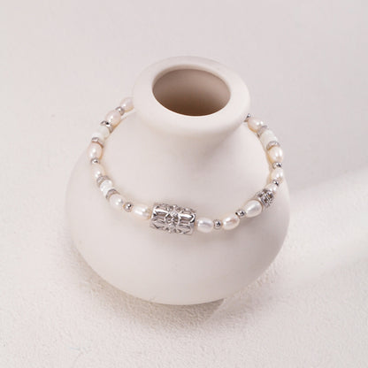 Vintage Pearl Gold-White Bracelet