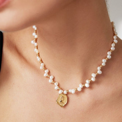 Queen Coin Pendant Necklace