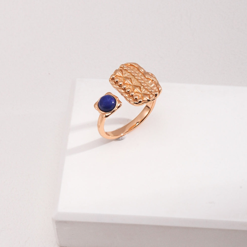 Vintage Gold Lapis Lazuli Cocktail Ring