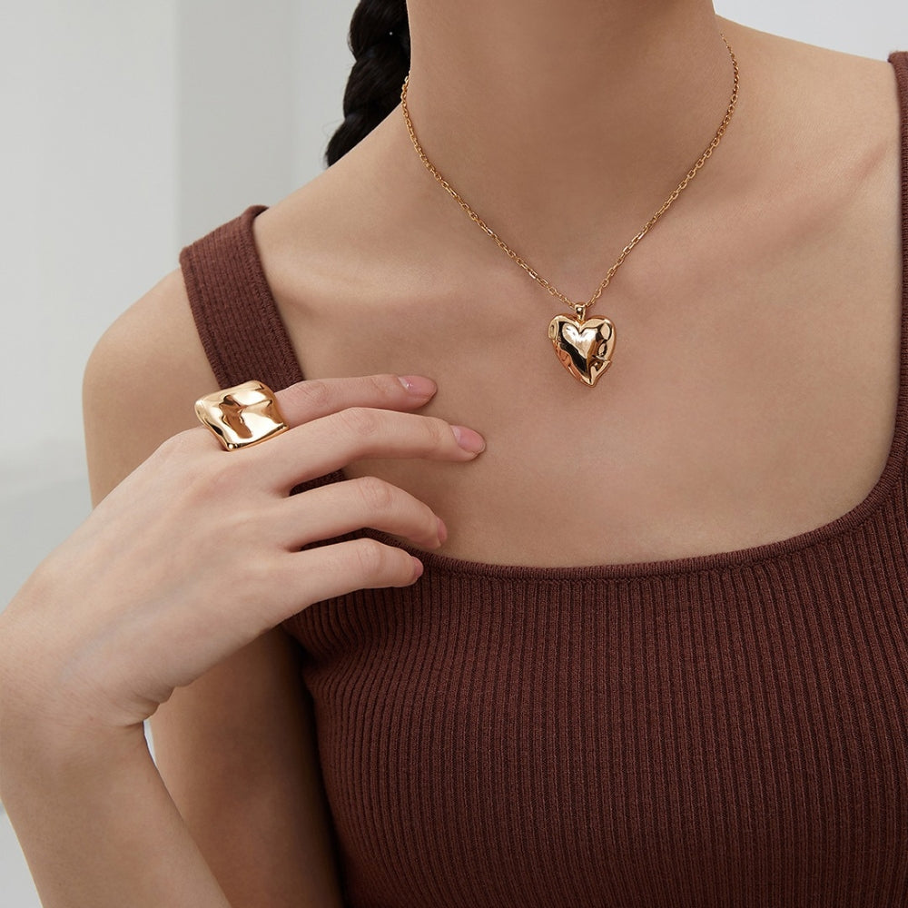 Gold cube ring