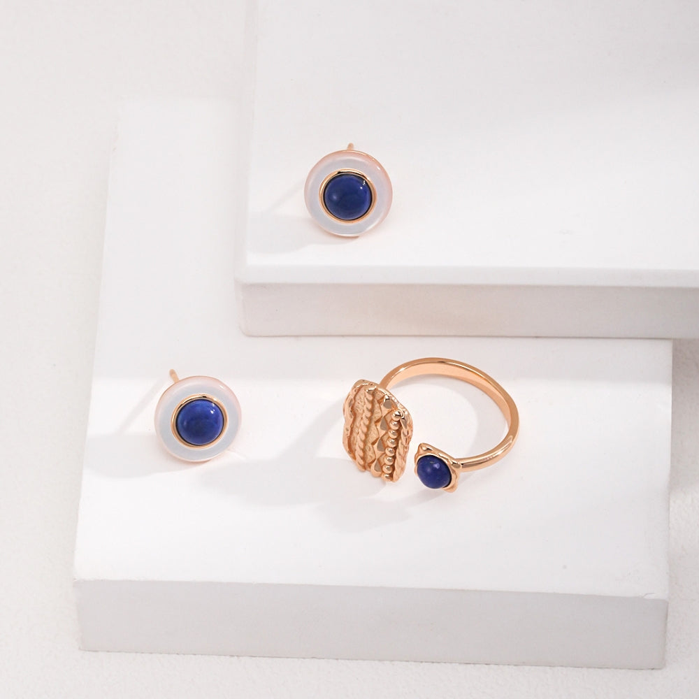 Vintage Gold Lapis Lazuli Cocktail Ring