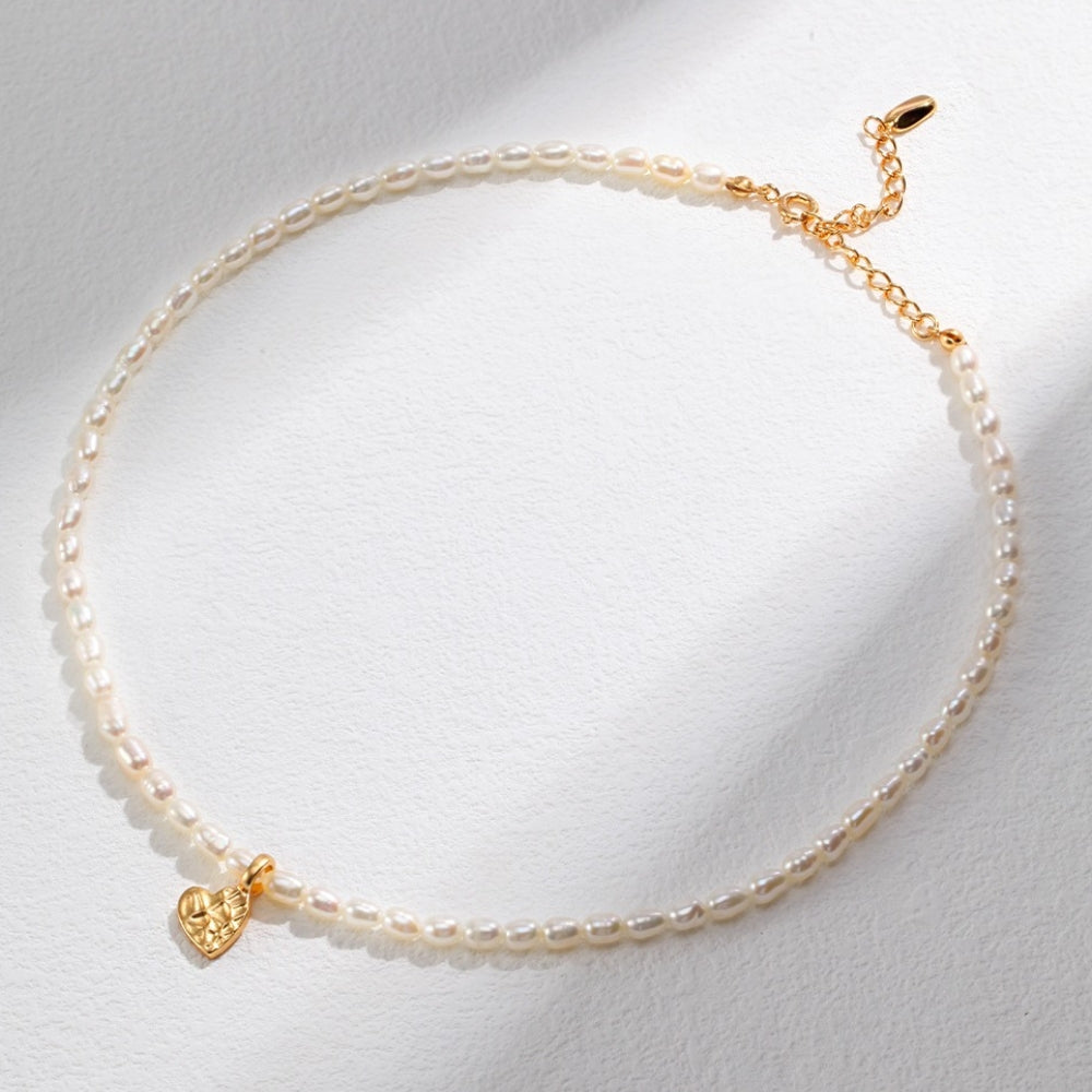 Timeless Pearl Heart Pendant Necklace